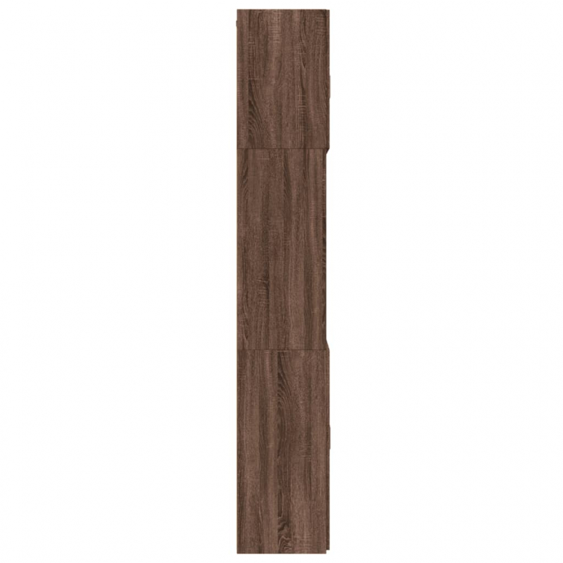 Highboard Braun Eichen-Optik 80x42,5x249 cm Holzwerkstoff