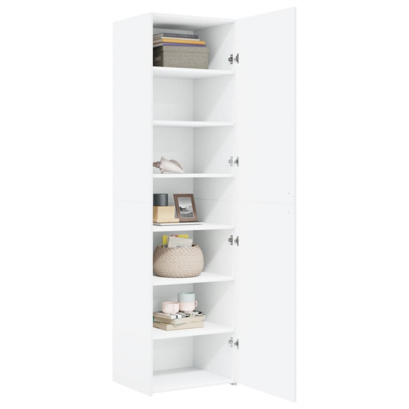 Highboard Weiß 50x42,5x185 cm Holzwerkstoff