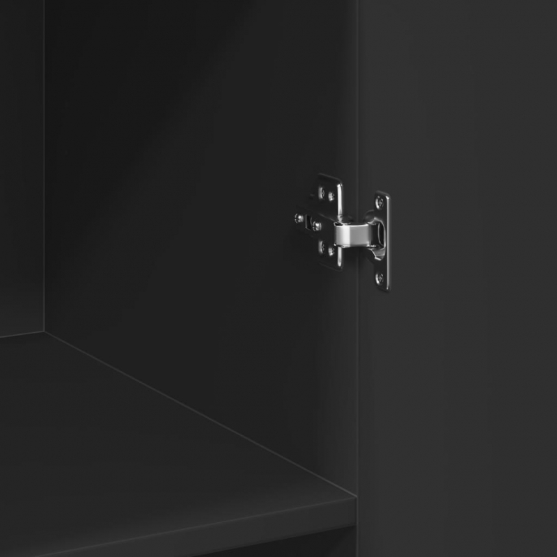 Highboard Schwarz 70x42,5x185 cm Holzwerkstoff