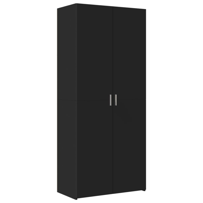 Highboard Schwarz 80x42,5x185 cm Holzwerkstoff