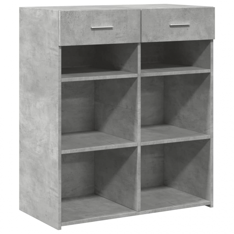 Sideboard Betongrau 80x42,5x93 cm Holzwerkstoff
