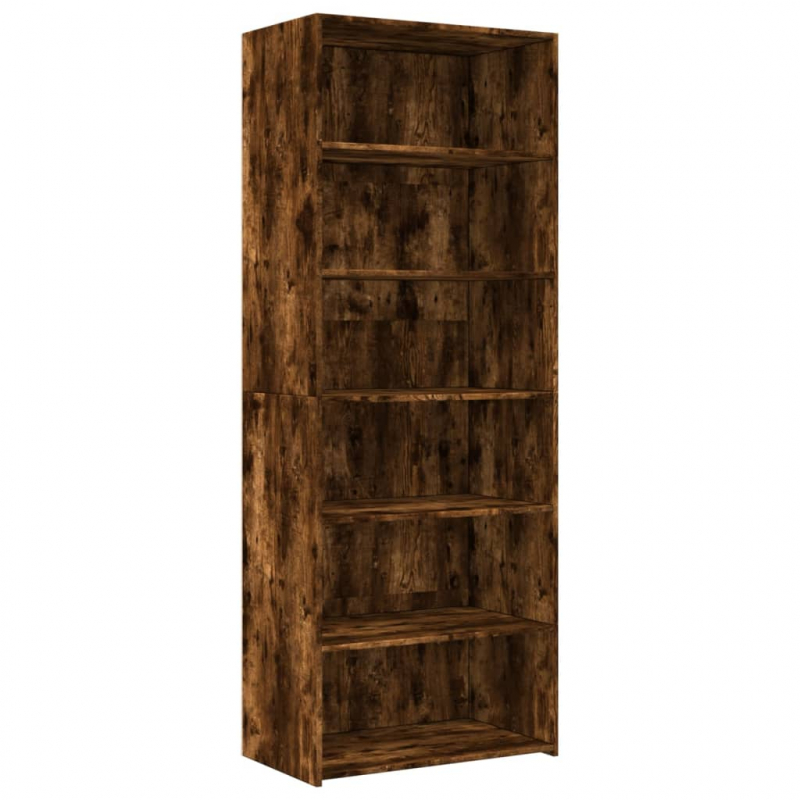 Highboard Räuchereiche 70x41x185 cm Holzwerkstoff