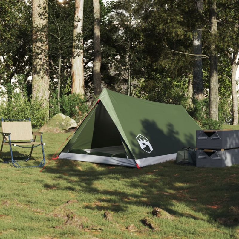 Campingzelt 2 Personen Olivgrün Wasserdicht