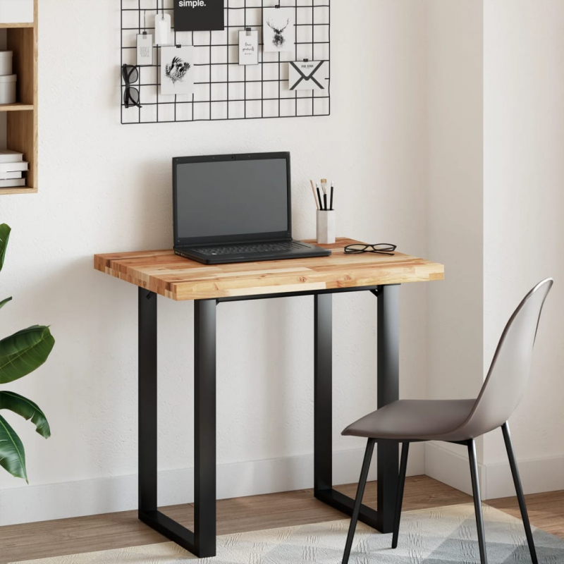 Tischplatte Rechteckig 100x60x4 cm Massivholz Akazie