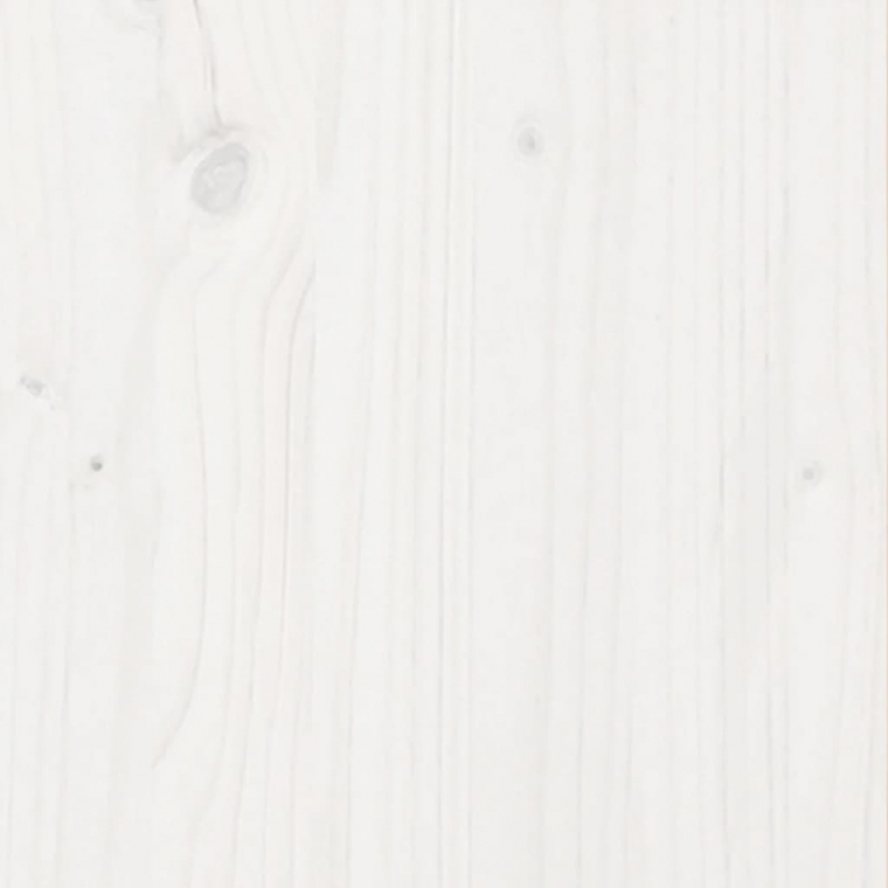 Pflanzkübel Weiß 60x60x46 cm Massivholz Kiefer