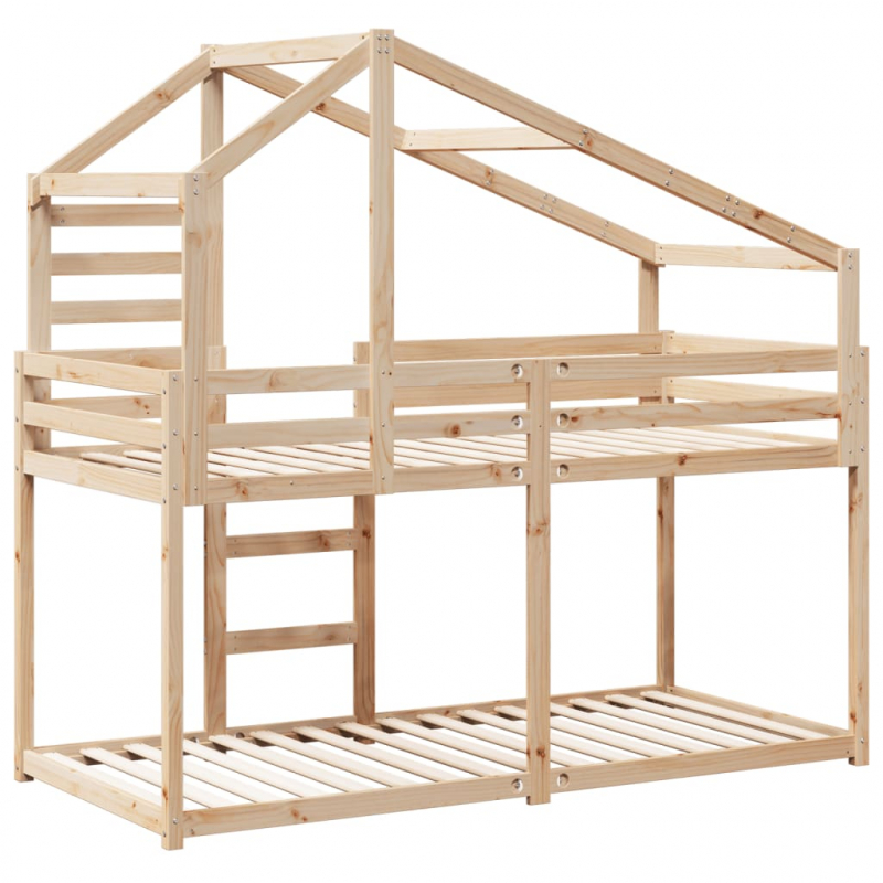Etagenbett ohne Matratze 90x190 cm Massivholz Kiefer