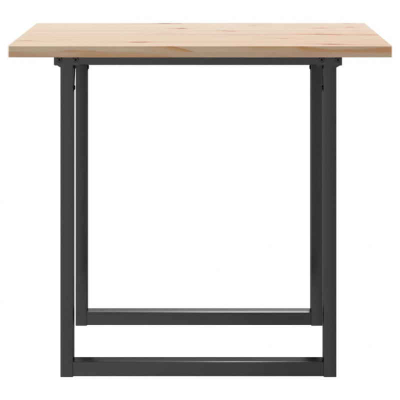 Esstisch O-Gestell 90x90x75,5 Massivholz Kiefer und Stahl
