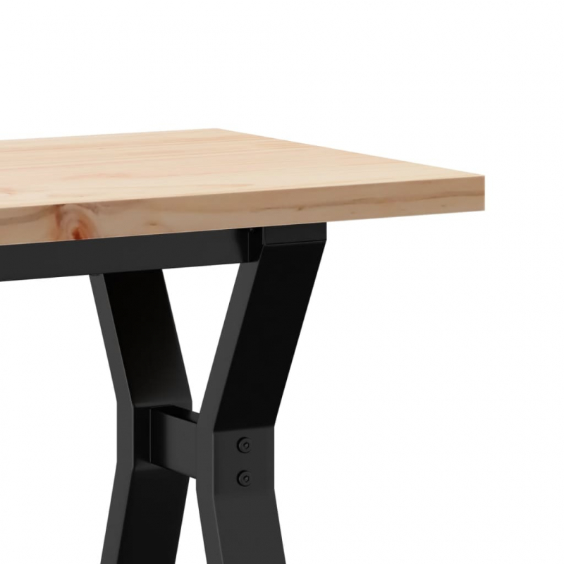 Couchtisch Y-Gestell 110x40x45,5 cm Massivholz Kiefer Stahl