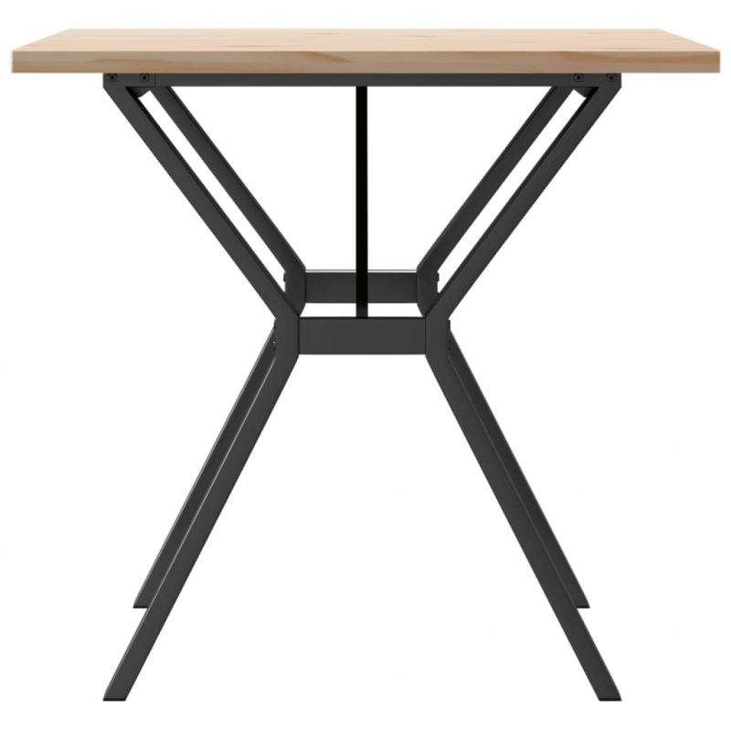 Esstisch Y-Gestell 80x80x75,5 cm Massivholz Kiefer & Stahl