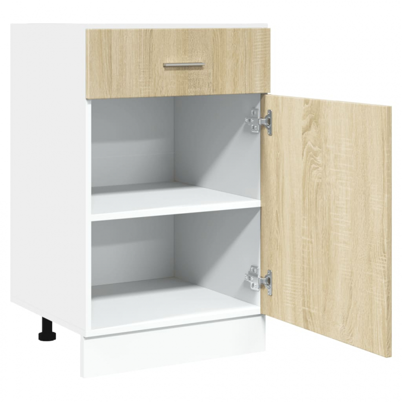 Schubunterschrank Sonoma-Eiche 50x46x81,5 cm Holzwerkstoff