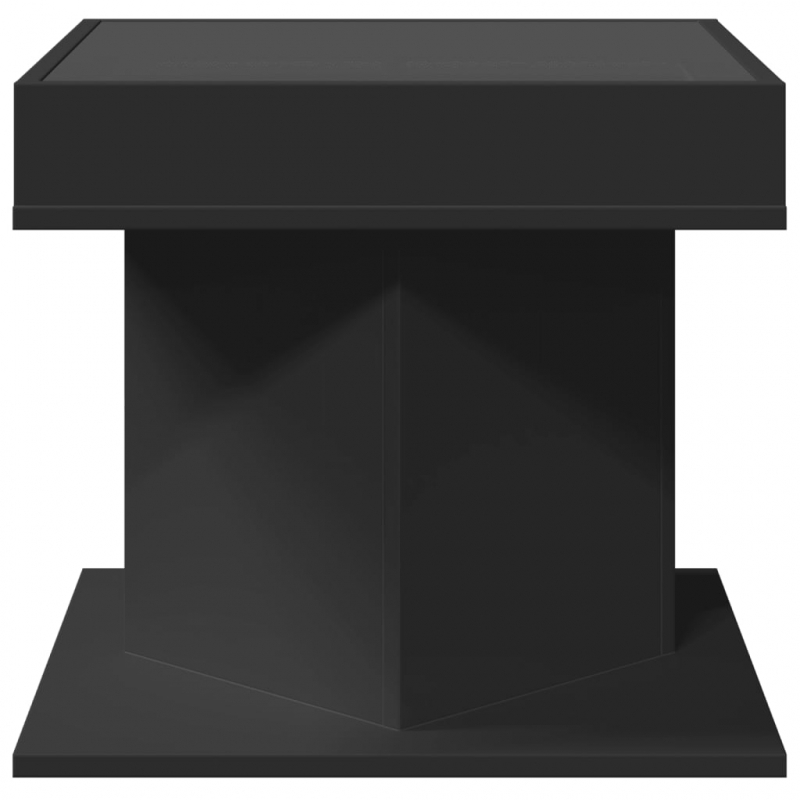 LED-Couchtisch Schwarz 50x50x45 cm Holzwerkstoff