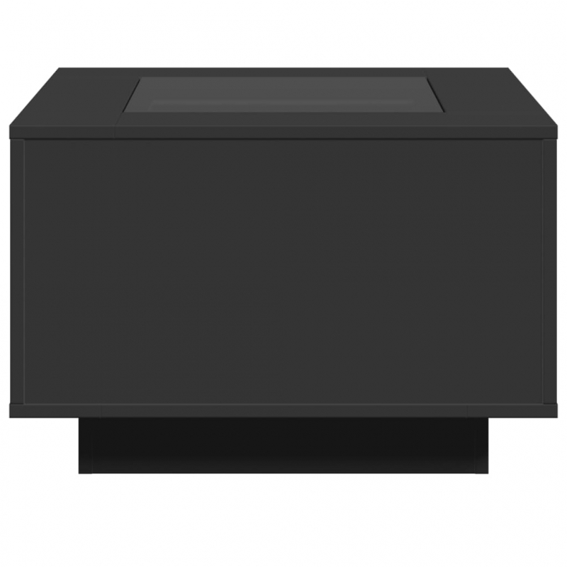 LED-Couchtisch Schwarz 60x60x40 cm Holzwerkstoff