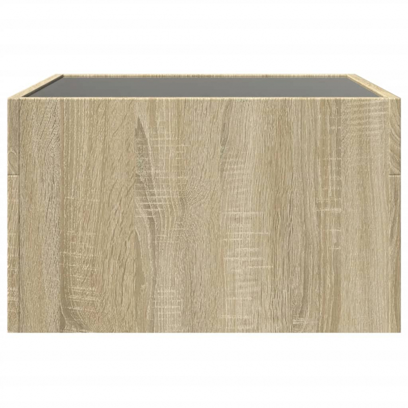 Couchtisch mit Infinity-LED Sonoma-Eiche 50x50x30 cm