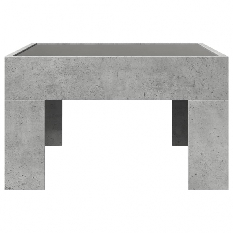 Couchtisch mit Infinity-LED Betongrau 50x50x30 cm