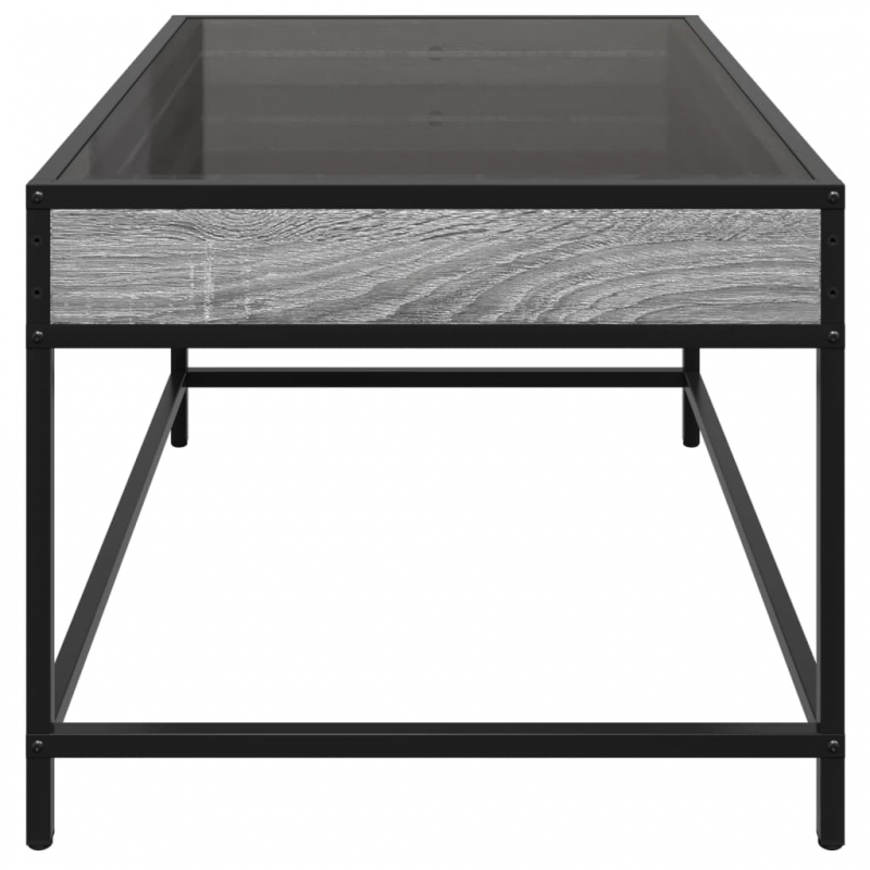 Couchtisch mit Infinity-LED Grau Sonoma 70x50x41 cm