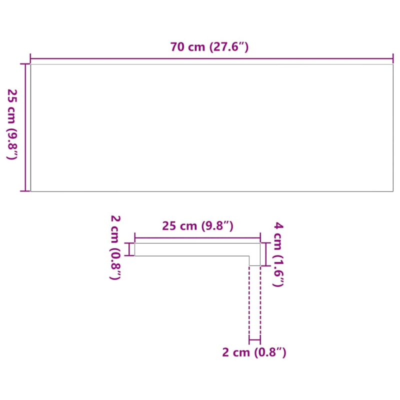 Treppenstufen 8 Stk. Hellbraun 70x25x2 cm Massivholz Eiche