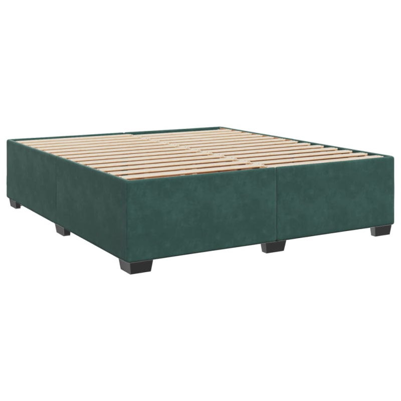 Boxspringbett mit Matratze Dunkelgrün 180x200 cm Samt