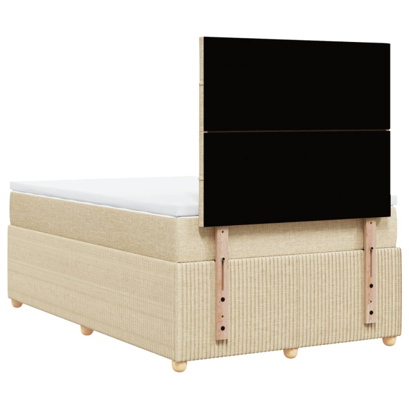 Boxspringbett mit Matratze Creme 120x200 cm Stoff