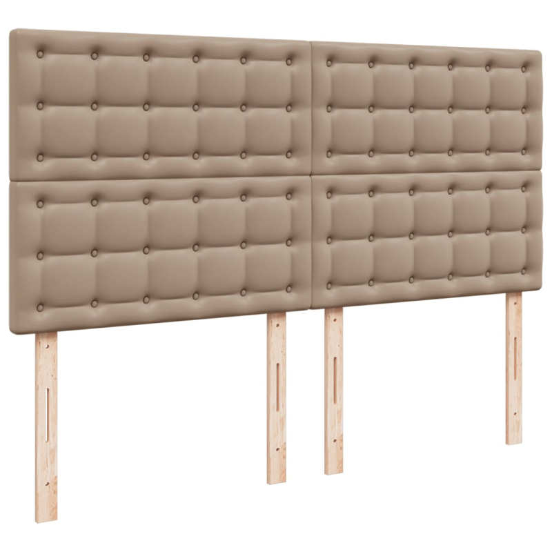 Boxspringbett Matratze Cappuccino-Braun 200x200cm Kunstleder