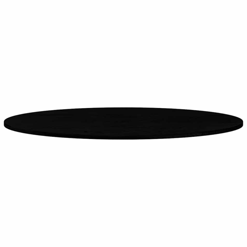 Tischplatte Dunkelbraun 120x60x2 cm Massivholz Eiche Oval