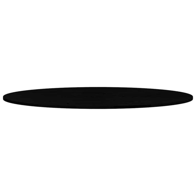 Tischplatte Dunkelbraun 140x60x2 cm Massivholz Eiche Oval
