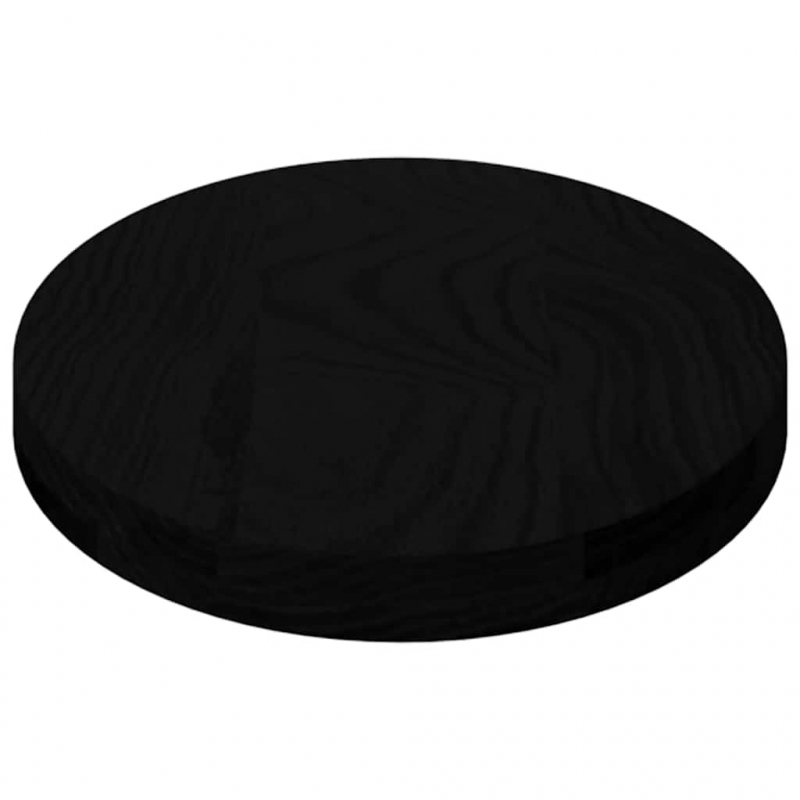Tischplatte Dunkelbraun 80x40x4 cm Massivholz Eiche Oval