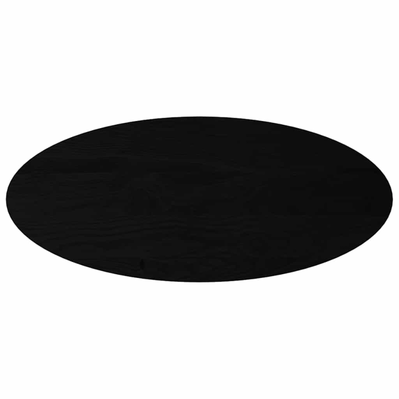 Tischplatte Dunkelbraun 140x60x4 cm Massivholz Eiche Oval
