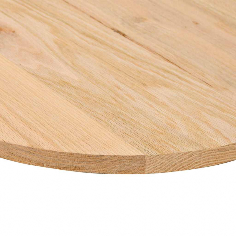 Tischplatte 140x60x2 cm Massivholz Eiche Oval