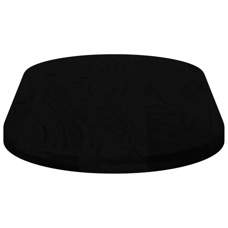 Tischplatte Dunkelbraun 120x60x4 cm Massivholz Eiche Oval