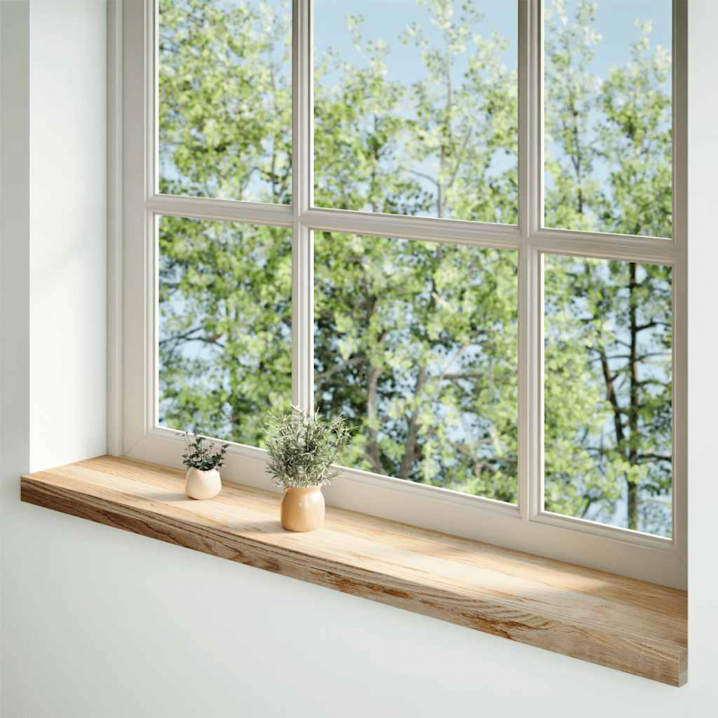 Fensterbänke 2 Stk. Unbehandelt 110x20x2 cm Massivholz Eiche