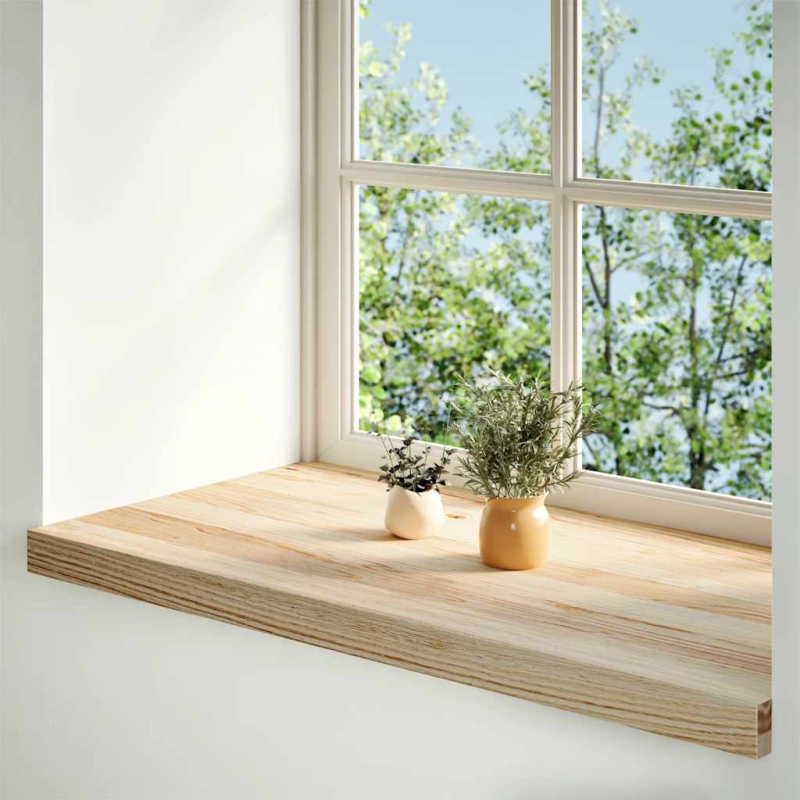 Fensterbänke 2 Stk. Unbehandelt 80x40x2 cm Massivholz Eiche