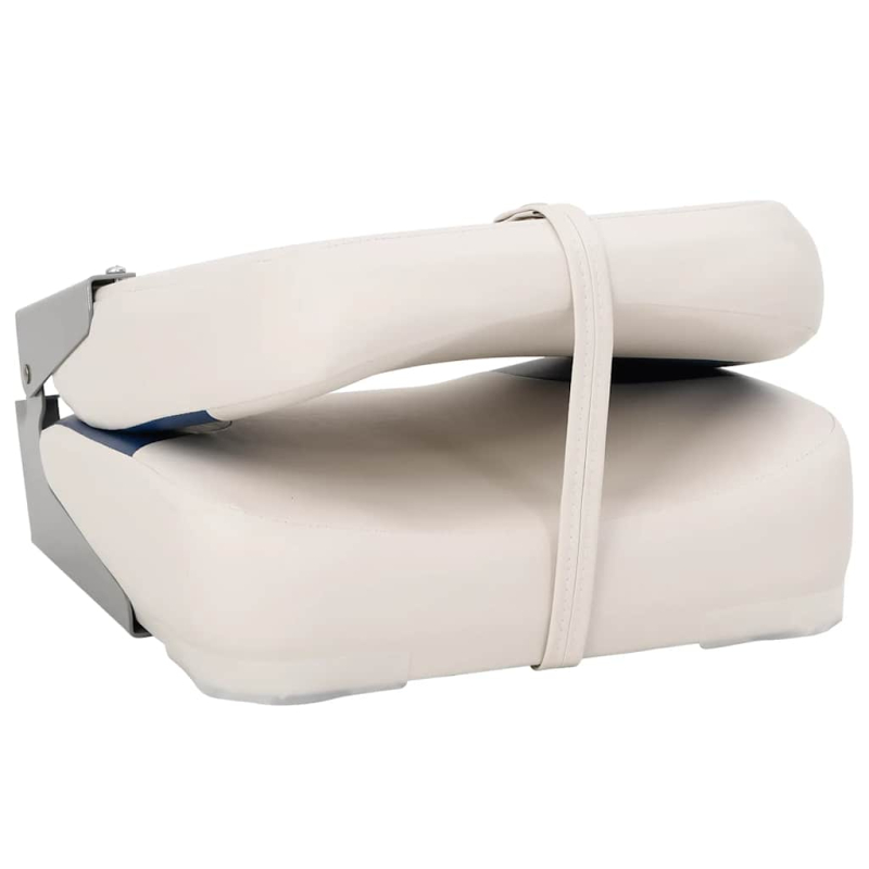 2-tlg. Bootssitz-Set Klappbar Blau und Weiß 41x36x48 cm