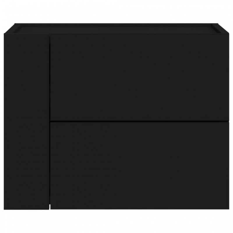 Wand-Nachttische 2 Stk. Schwarz 45x30x35 cm