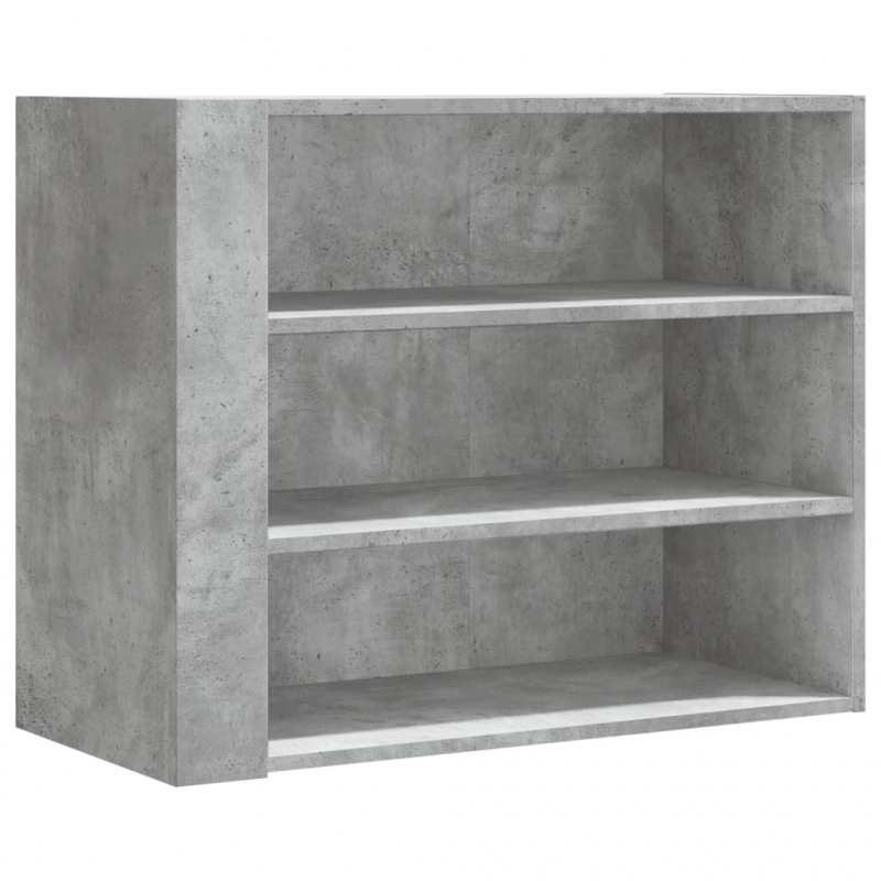 Wandregal Betongrau 75x35x60 cm Holzwerkstoff