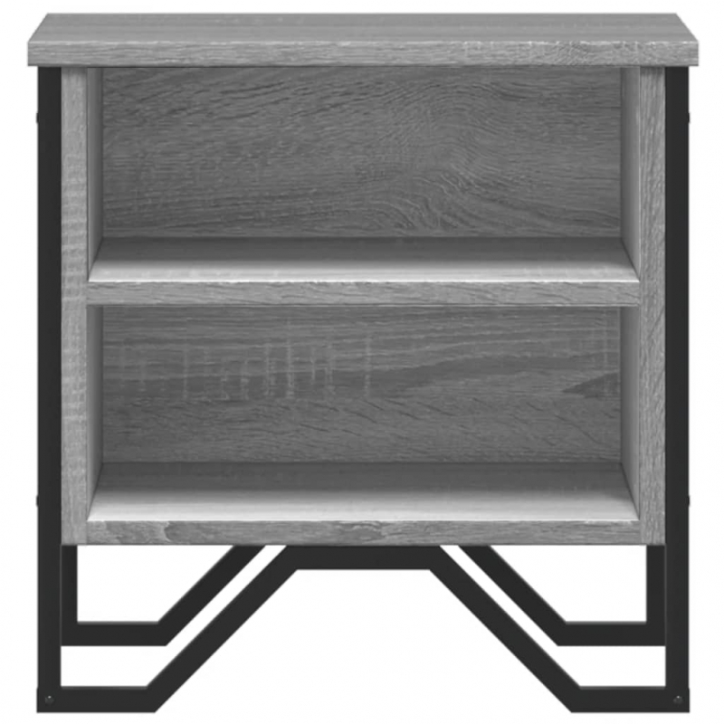 Nachttische 2 Stk. Grau Sonoma 40x30x40 cm Holzwerkstoff