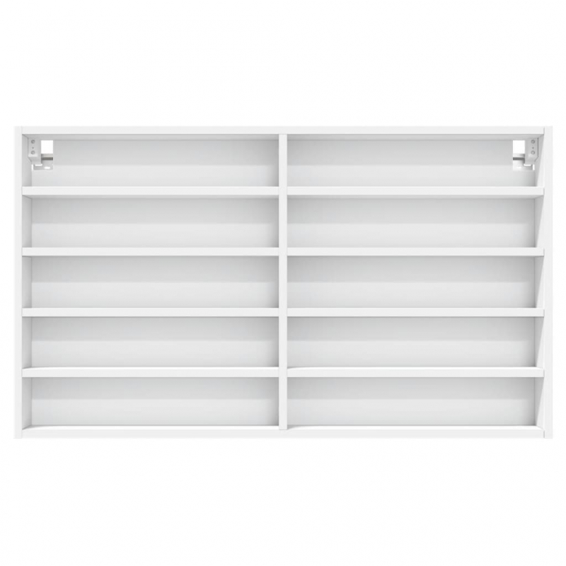 Vitrinenschrank Weiß 100x15x58 cm Holzwerkstoff