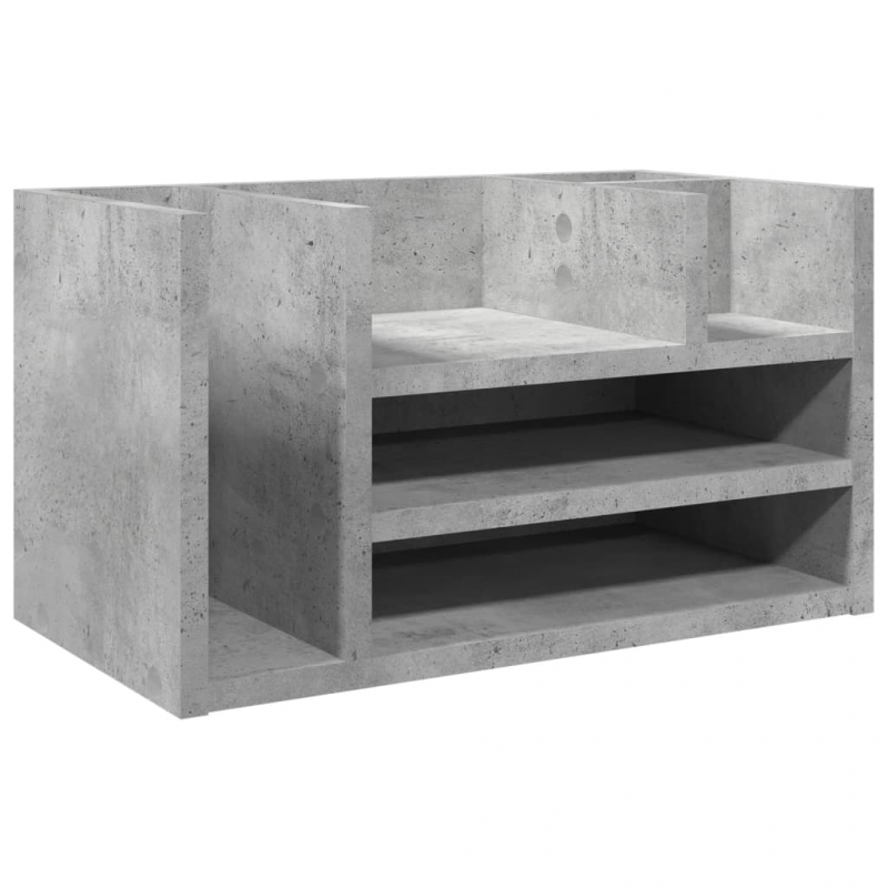 Schreibtisch-Organizer Betongrau 44,5x24x25 cm Holzwerkstoff