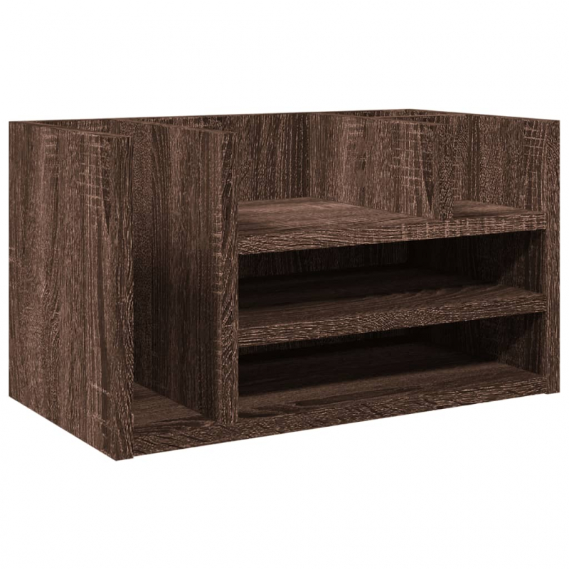 Schreibtisch-Organizer Braun Eiche 44,5x24x25 cm Holzwerkstoff