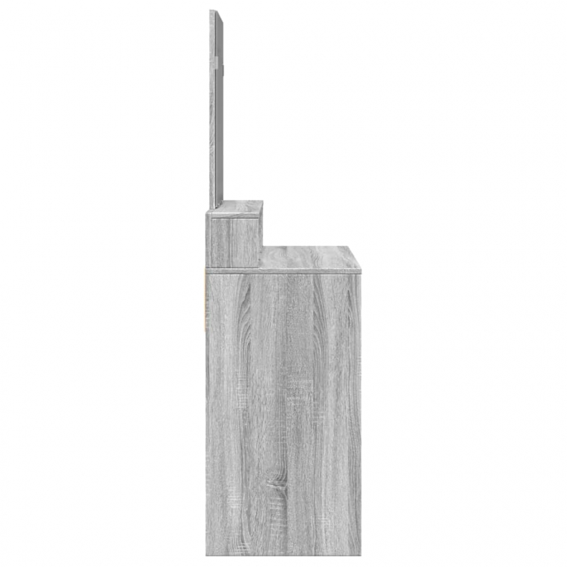 Schminktisch mit Spiegel Grau Sonoma 80x41x144,5 cm
