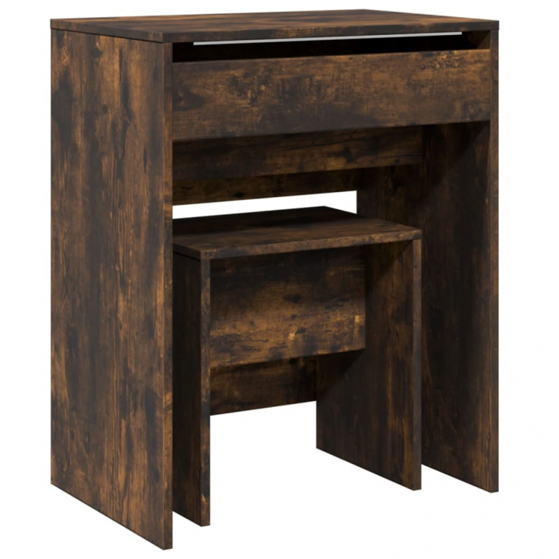 Schminktisch mit Hocker Räuchereiche 60x40x113,5 cm