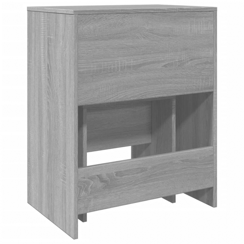 Schminktisch mit Hocker Grau Sonoma 60x40x113,5 cm