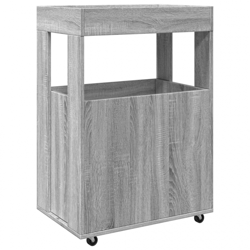 Barwagen Grau Sonoma 60x39,5x89 cm Holzwerkstoff