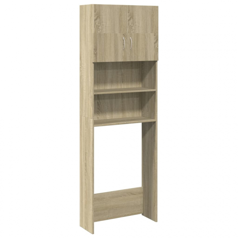 Waschmaschinenschrank Sonoma-Eiche 64x25,5x190 cm Holzwerkstoff