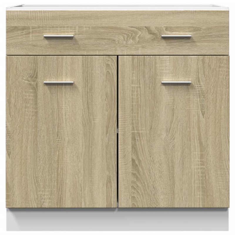 Schubunterschrank Sonoma-Eiche 80x46x81,5 cm Holzwerkstoff