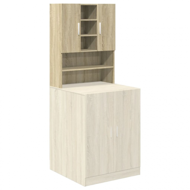 Waschmaschinenschrank Sonoma-Eiche 70,5x24x90 cm