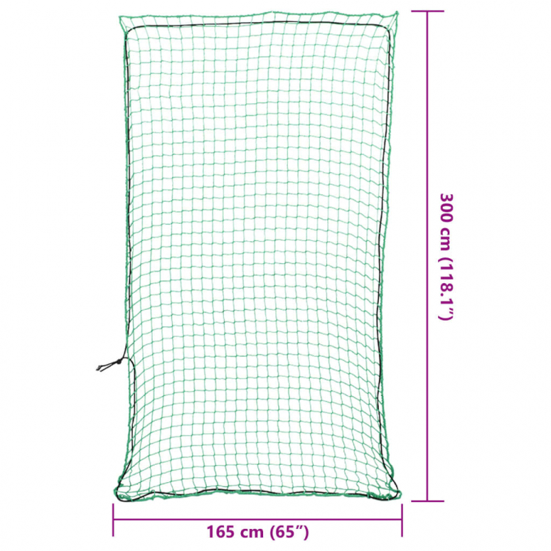 Anhängernetz mit Gummiseil Grün 3x1,65 m PP