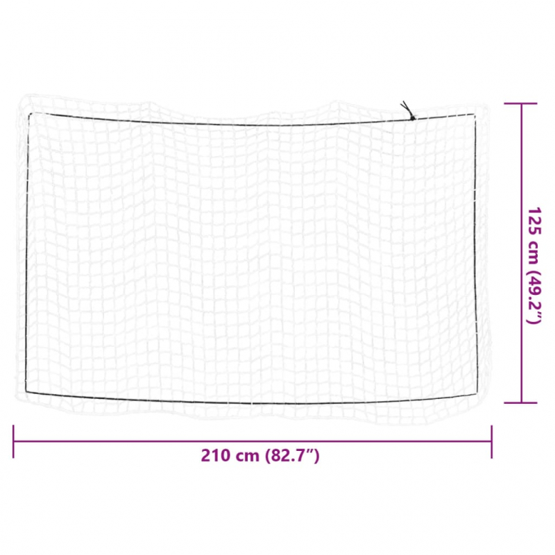 Anhängernetz mit Gummiseil Weiß 2,1x1,25 m PP