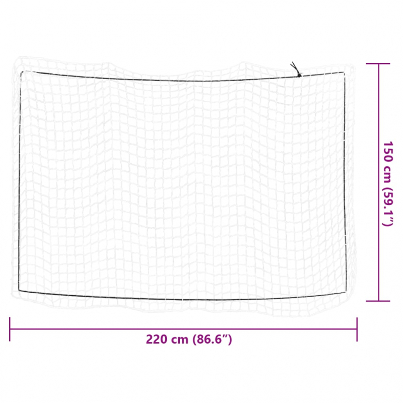 Anhängernetz mit Gummiseil Weiß 2,2x1,5 m PP