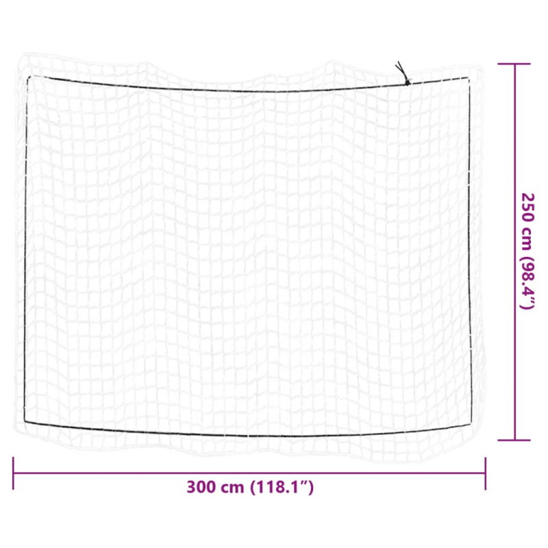 Anhängernetz mit Gummiseil Weiß 3x2,5 m PP