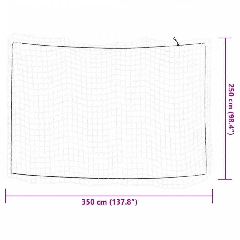 Anhängernetz mit Gummiseil Weiß 3,5x2,5 m PP